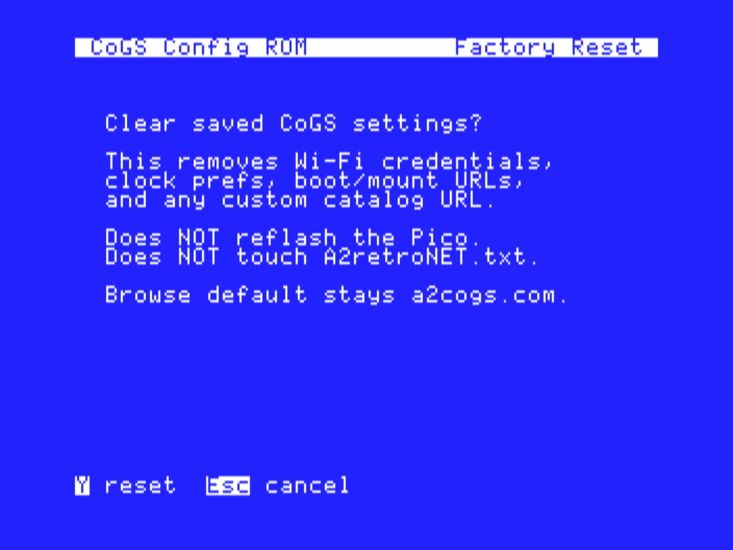 Factory Reset